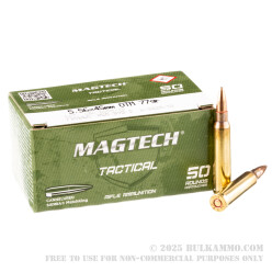 50 Rounds of 5.56x45 Ammo by Magtech - 77gr HPBT Cannelured MatchKing