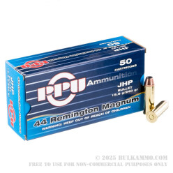 50 Rounds of .44 Mag Ammo by Prvi Partizan - 240gr JHP