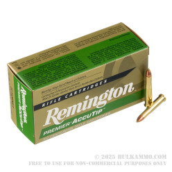 50 Rounds of .22 Hornet Ammo by Remington Premier AccuTip-V - 35gr AccuTip-V