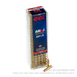 100 Rounds of .22 LR Ammo by CCI - 40gr CPRN