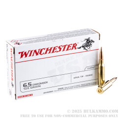 20 Rounds of 6.5 Creedmoor Ammo by Winchester USA - 125gr Open Tip