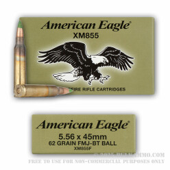 420 Rounds of 5.56x45 XM855 Ammo by Federal Packed in Military Ammo Can - 62gr FMJ