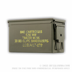 1 Surplus 50 Cal Ammo Can by Lake City - Green - Like New 
