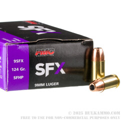 1000 Rounds of 9mm Ammo by PMC SFX - 124gr JHP