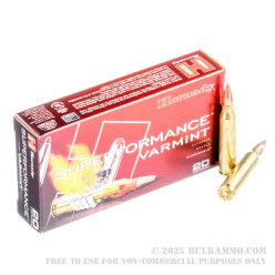 200 Rounds of .223 Ammo by Hornady Superformance - 35 gr NTX