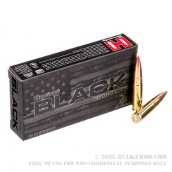 20 Rounds of .300 AAC Blackout Ammo by Hornady - 208gr A-MAX Match