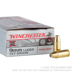 500 Rounds of 9mm Ammo by Winchester Super-X - 147gr BEB