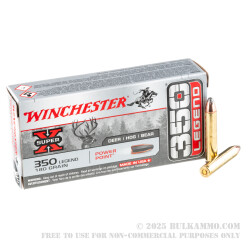 20 Rounds of .350 Legend Ammo by Winchester Super-X - 180gr Power-Point