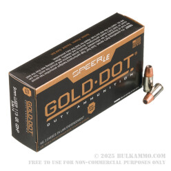 1000 Rounds of 9mm Ammo by Speer Gold Dot - 115gr JHP