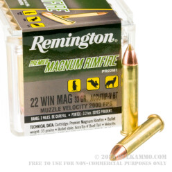 500 Rounds of .22 WMR Ammo by Remington Premier Magnum Rimfire - 33gr AccuTip-V