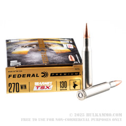 20 Rounds of .270 Win Ammo by Federal - 130gr TSX