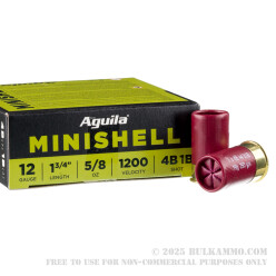 25 Rounds of 12ga Ammo by Aguila Minishell - 5/8 ounce #1 & #4 buck