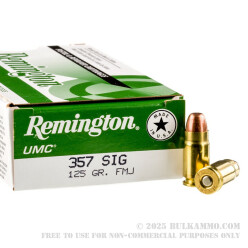 50 Rounds of .357 SIG Ammo by Remington - 125gr FMJ