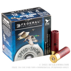 25 Rounds of 12ga Ammo by Federal Speed-Shok - 3" 1-1/8 ounce #4 shot