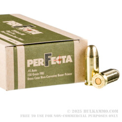 45 ACP - 230 gr FMJ - Fiocchi Perfecta - 50 Rounds