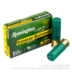 5 Rounds of 12ga Ammo by Remington -  00 Buck