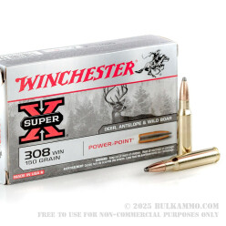 20 Rounds of .308 Win Ammo by Winchester - 150gr PP