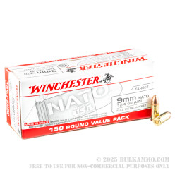 750 Rounds of 9mm NATO Ammo by Winchester - 124gr FMJ