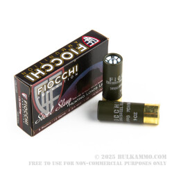 5 Rounds of 12ga Ammo by Fiocchi - 1 ounce Steel Slug