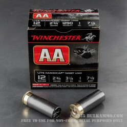 250 Rounds of 12ga Ammo by Winchester AA - 1 ounce #7 1/2 shot