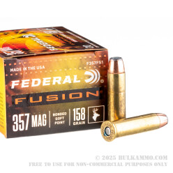 20 Rounds of .357 Mag Ammo by Federal - 158gr Fusion