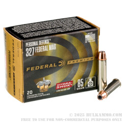 20 Rounds of .327 Federal Mag Ammo by Federal - 85gr JHP