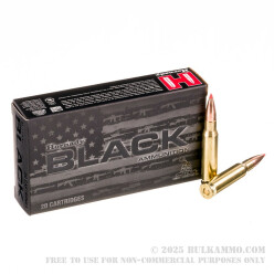 200 Rounds of .308 Win Ammo by Hornady BLACK - 155gr A-MAX