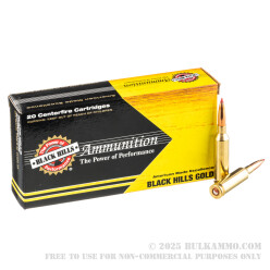 20 Rounds of 6mm Creedmoor Ammo by Black Hills Gold - 103gr ELD-X