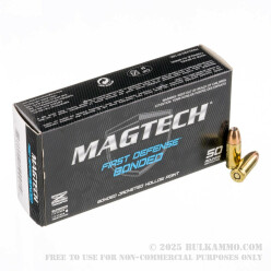 50 Rounds of 9mm Ammo by Magtech - 124gr JHP