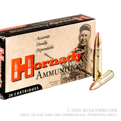 200 Rounds of .300 AAC Blackout Ammo by Hornady Custom - 135gr FTX