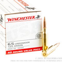 200 Rounds of 6.5 Creedmoor Ammo by Winchester USA - 125gr OT