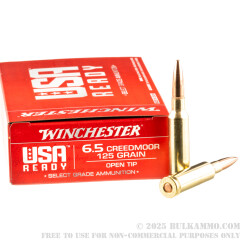 200 Rounds of 6.5 Creedmoor Ammo by Winchester USA Ready - 125gr OT