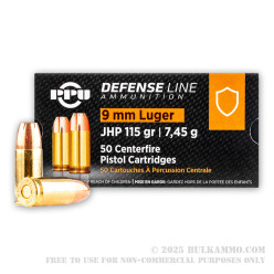 1000 Rounds of 9mm Ammo by Prvi Partizan - 115gr JHP