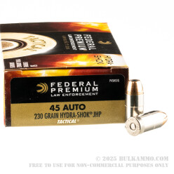 50 Rounds of .45 ACP Ammo by Federal Hydra-Shok- 230gr JHP