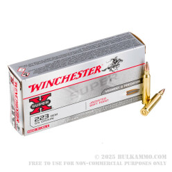 20 Rounds of .223 Ammo by Winchester Super-X - 55gr JSP