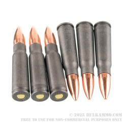 50 Rounds of 7.62x39 Ammo by MAXX Tech NFR - 123gr FMJ