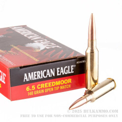 20 Rounds of 6.5 mm Creedmoor Ammo by Federal American Eagle - 140gr OTM