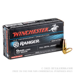 500  Rounds of 9mm Ammo by Winchester - 147gr FMJ