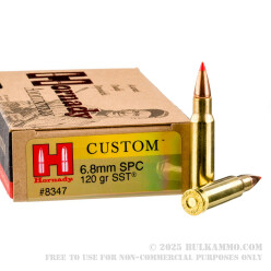 20 Rounds of 6.8 SPC Ammo by Hornady - 120gr SST