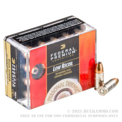 200 Rounds of 9mm Ammo by Federal Hydra-Shok Low Recoil - 135gr JHP