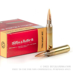 100 Rounds of .338 Lapua Ammo by Sellier & Bellot - 250gr HPBT