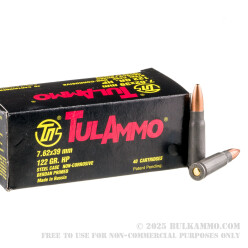 1000 Rounds of 7.62x39mm Ammo by Tula - 122gr HP