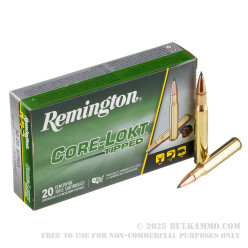 200 Rounds of 30-06 Springfield Ammo by Remington Core-Lokt Tipped - 165gr Polymer Tipped