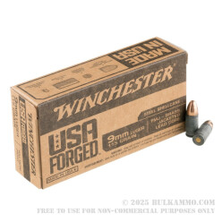 1000 Rounds of 9mm Ammo by Winchester USA Forged - 115gr FMJ