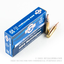 20 Rounds of .223 Ammo by Prvi Partizan - 55gr SP