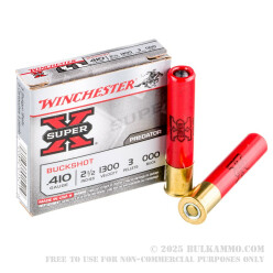 5 Rounds of .410 Ammo by Winchester - 2-1/2" 000 Buck