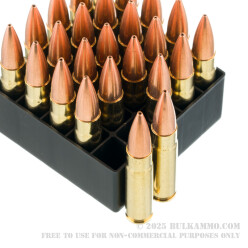 25 Rounds of 300 AAC Blackout Ammo by Fiocchi - 220gr HPBT MatchKing