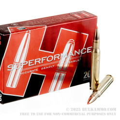 20 Rounds of 30-06 Springfield Ammo by Hornady Superformance - 165gr GMX