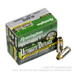 500 Rounds of .45 ACP Ammo by Remington - 230gr JHP