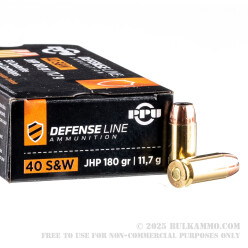 500  Rounds of .40 S&W Ammo by Prvi Partizan - 180gr JHP